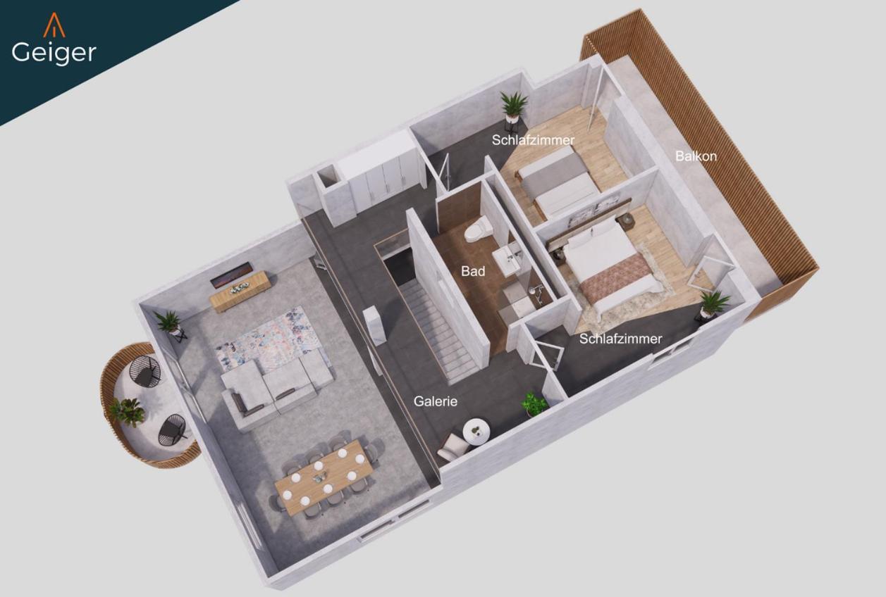 Sunset Club - Loft - 155 M2 Sichtbeton - Zentral Apartment Memmingen Bagian luar foto